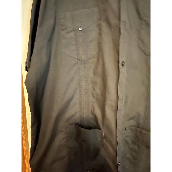 The Havanera Shirt Co. Men's Black Short Sleeve Button Front Shirt Size XXL - Picture 3 of 6